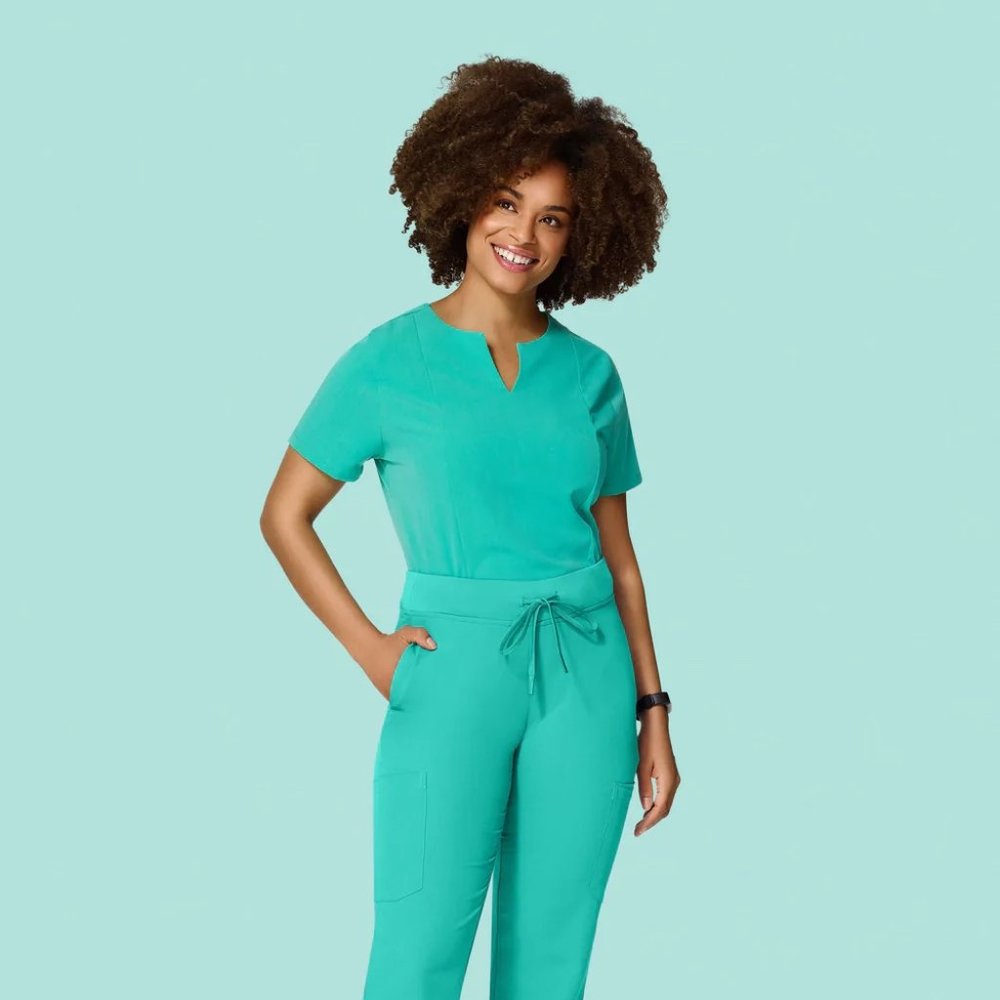MANDALA NWOT Women's Size Petite Small Surgical Green Cargo Scrub Pants